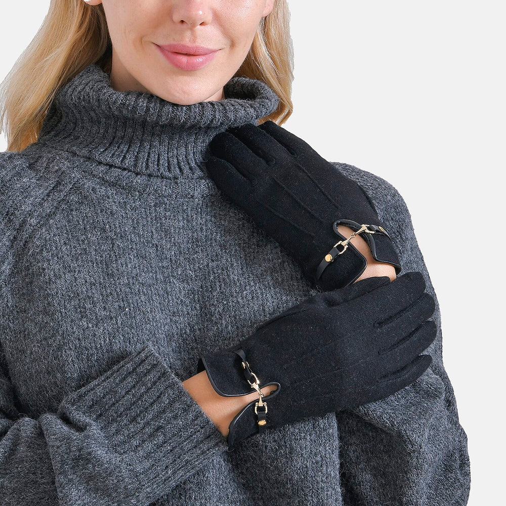 Winter Must-Have - Cashmere Touch Screen Gloves - Black