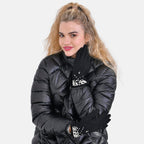 Winter Must-Have - Cashmere Touch Screen Beaded Gloves - Black
