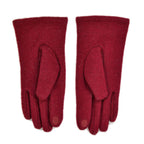 Winter Must-Have - Cashmere Touch Screen Beaded Gloves - Burgundy