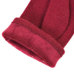 Winter Must-Have - Cashmere Touch Screen Beaded Gloves - Burgundy