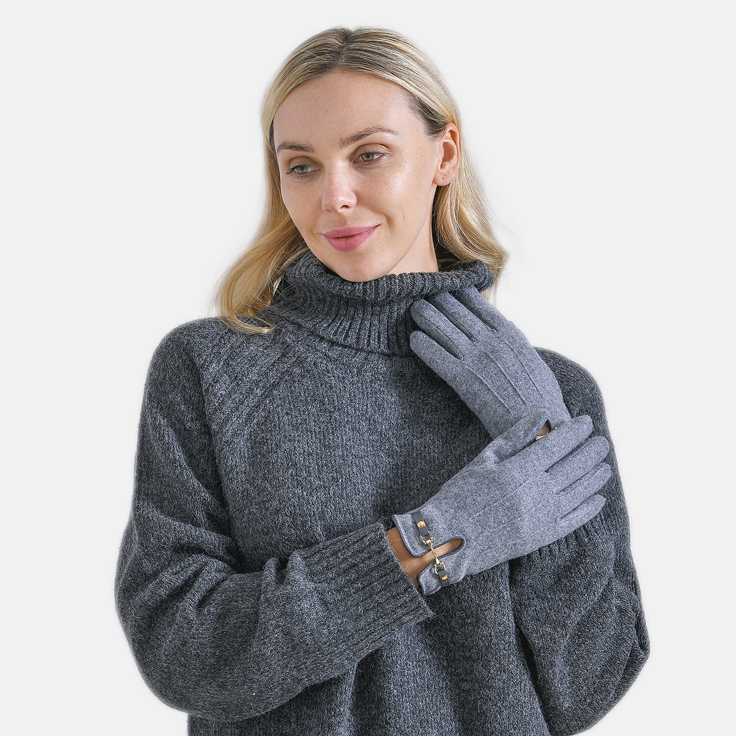 Winter Must-Have - Cashmere Touch Screen Gloves - Grey