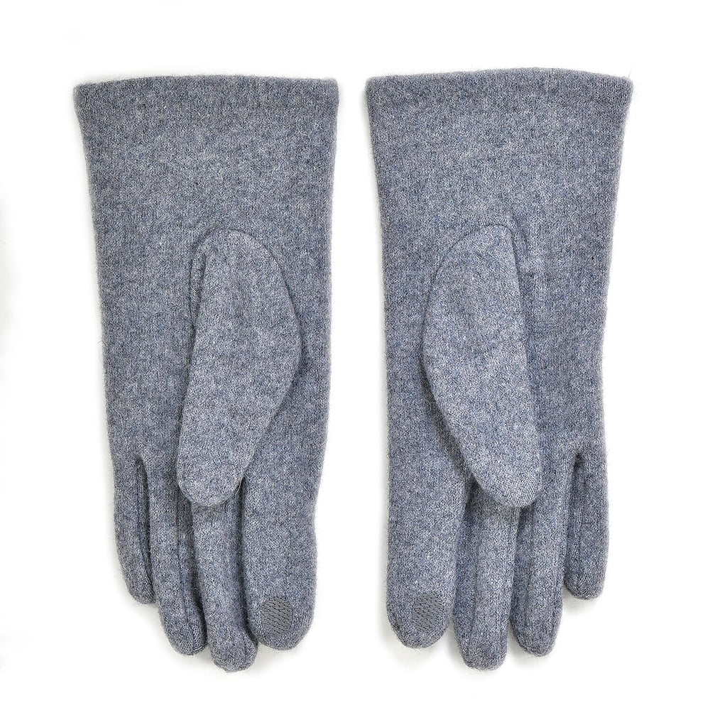 Winter Must-Have - Cashmere Touch Screen Beaded Gloves - Grey