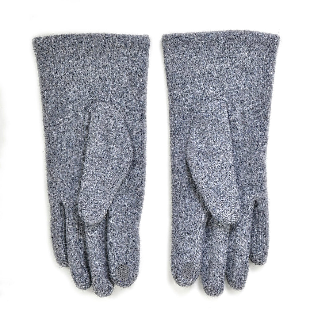 Winter Must-Have - Cashmere Touch Screen Beaded Gloves - Grey