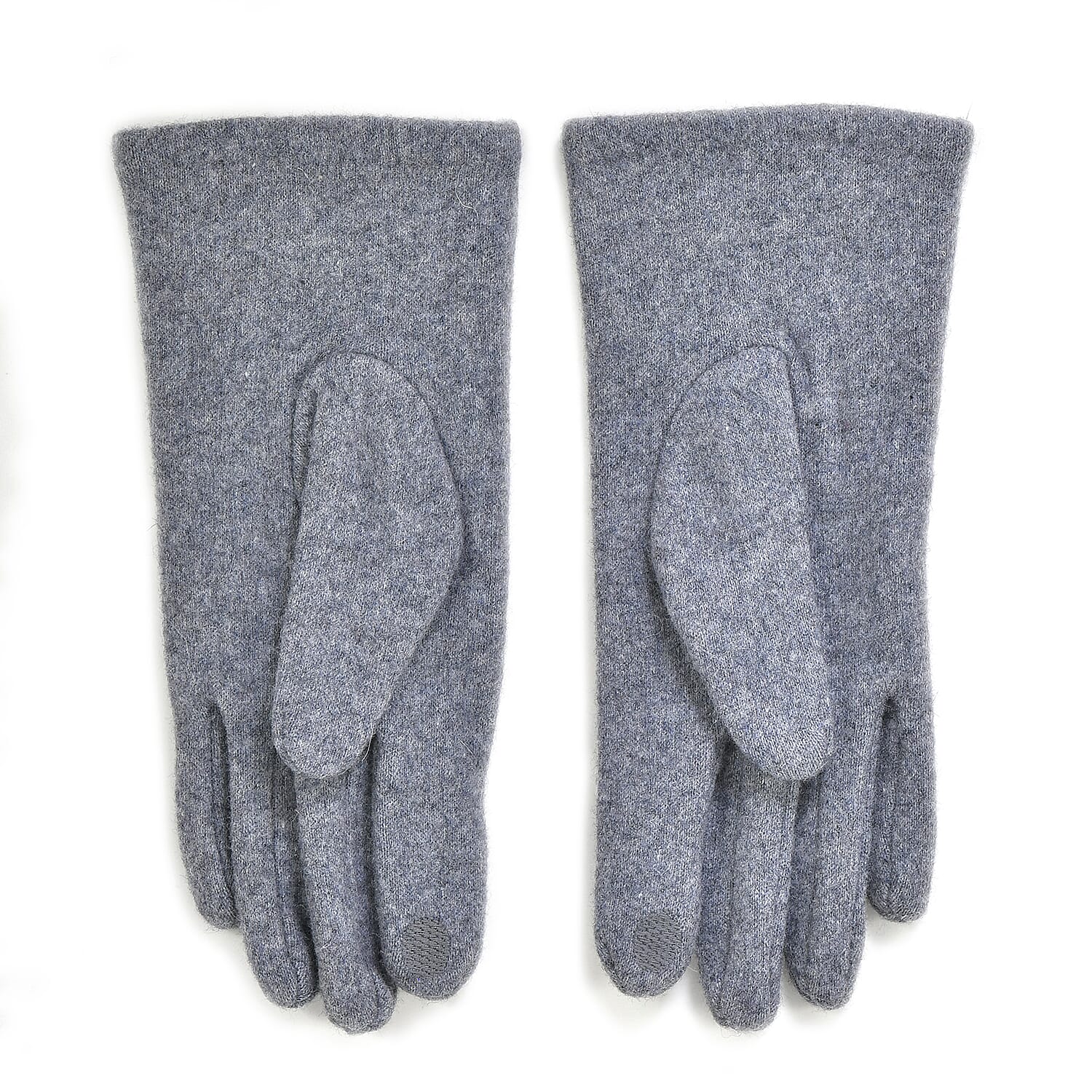 Winter Must-Have - Cashmere Touch Screen Beaded Gloves - Grey