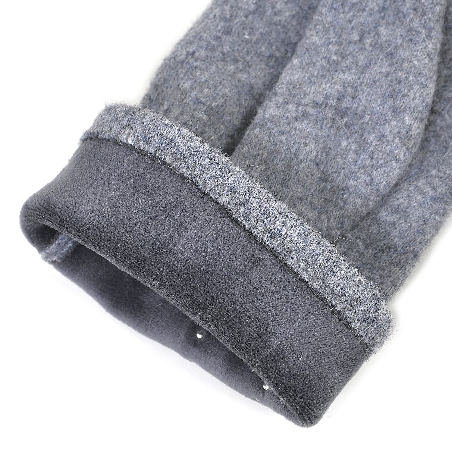 Winter Must-Have - Cashmere Touch Screen Beaded Gloves - Grey