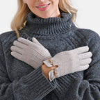 Winter Must-Have - Cashmere Touch Screen Gloves - Khaki