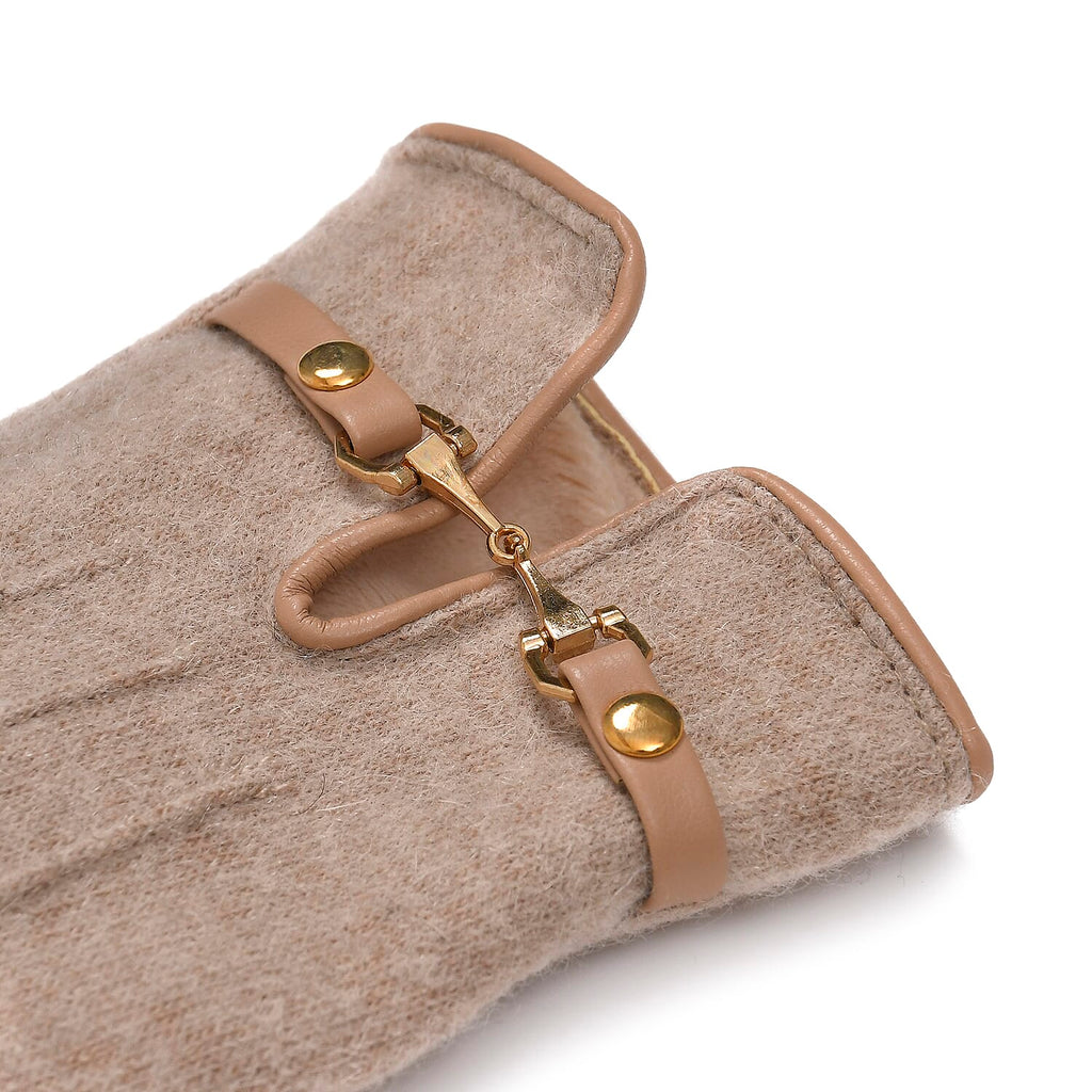 Winter Must-Have - Cashmere Touch Screen Gloves - Khaki