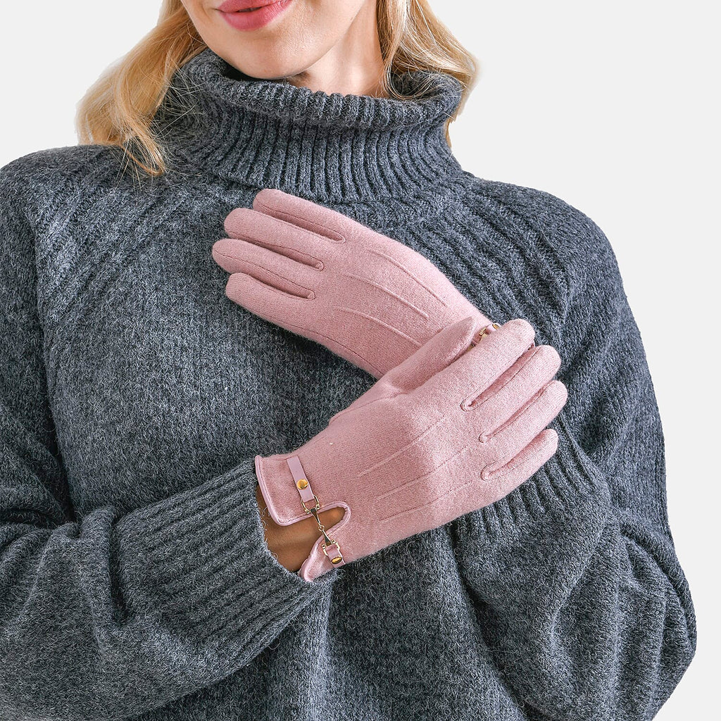 Winter Must-Have - Cashmere Touch Screen Gloves - Pink