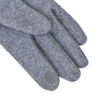 Cashmere Gloves Decorated with Shiny Beads & Touch Screen Function - Grey