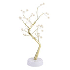 Gold Pearl LED Tree Lamp, 36 Warm Lights, USB-Battery Dual Power (45 cm) - Champagne