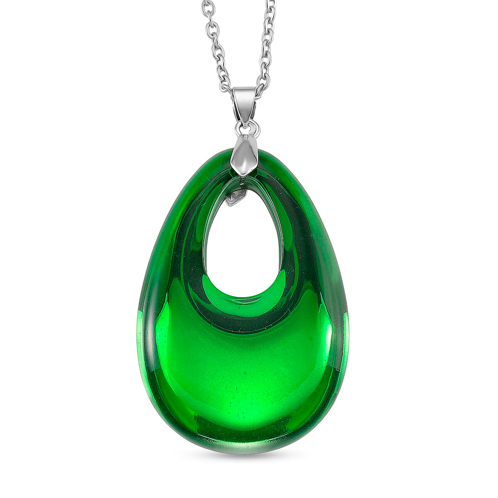 RC01-17 Pendant with Chain (Size 24) Pure White Stainless Steel