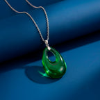 RC01-17 Pendant with Chain (Size 24) Pure White Stainless Steel