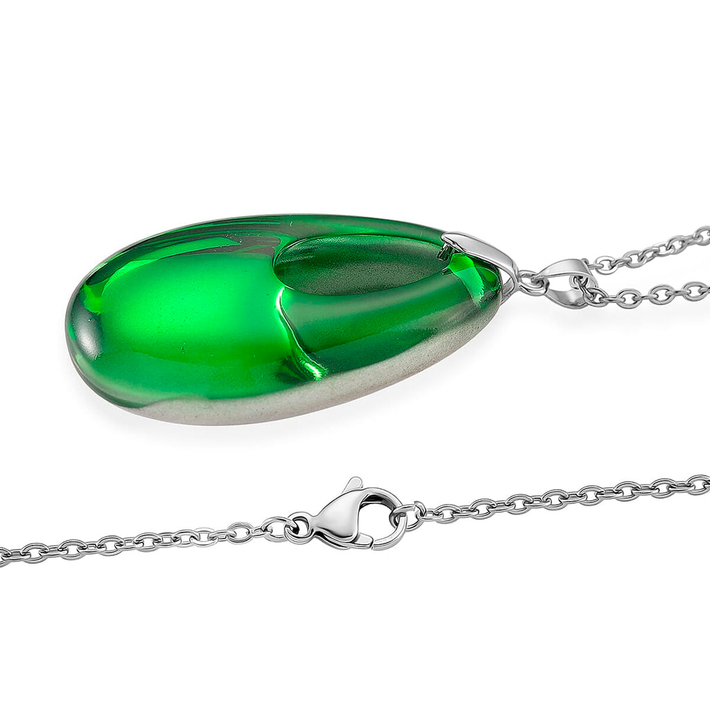 RC01-17 Pendant with Chain (Size 24) Pure White Stainless Steel