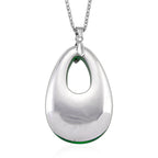 RC01-17 Pendant with Chain (Size 24) Pure White Stainless Steel