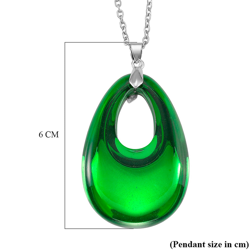 RC01-17 Pendant with Chain (Size 24) Pure White Stainless Steel