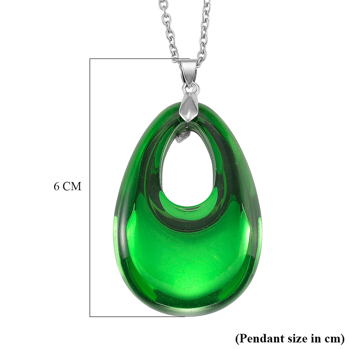 RC01-17 Pendant with Chain (Size 24) Pure White Stainless Steel