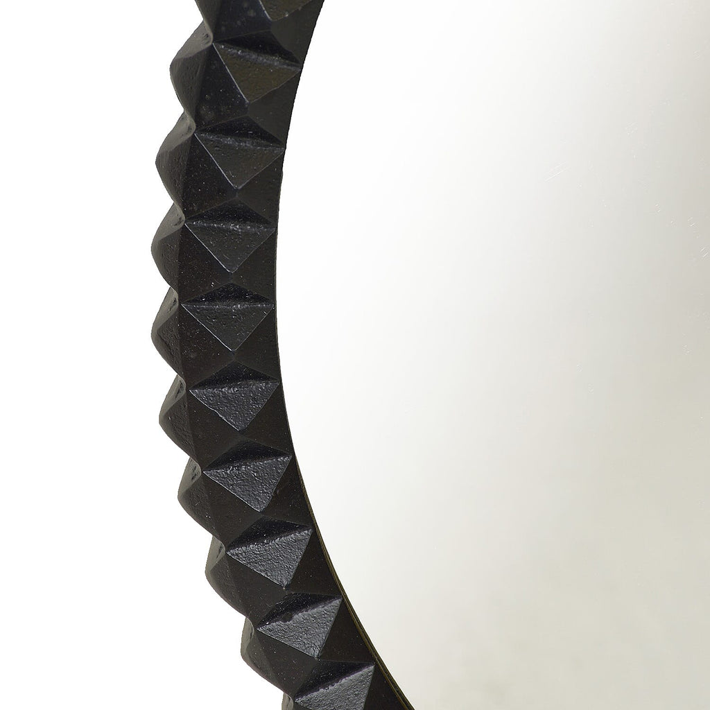 Green Decore Closeout - Paragon Wall Round Mirror (Size 61 cm) - Black