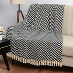 Green Living Collective Cotton Throw Blanket (Size 200x170 cm) - Brown
