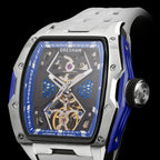 Gresham GI Special Edition Automatic Movt. 5ATM WR Skeleton Dial Mens Watch - Silver - Blue