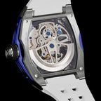 Gresham GI Special Edition Automatic Movt. 5ATM WR Skeleton Dial Mens Watch - Silver - Blue