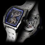 Gresham GI Special Edition Automatic Movt. 5ATM WR Skeleton Dial Mens Watch - Silver - Blue