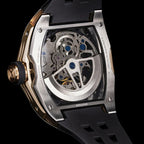 Gresham GI Special Edition Automatic Movt. 5ATM WR Black Skeleton Dial Mens Watch - Silver - Rose
