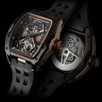 Gresham GI Special Edition Automatic Movt. 5ATM WR Skeleton Dial Mens Watch - Black - Rose