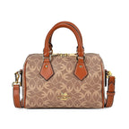 Guanchi Crossbody Bag with Exterior Zipped Pocket, Handle Drop - Shoulder Strap - Brown