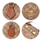 Guanchi Crossbody Bag with Exterior Zipped Pocket, Handle Drop - Shoulder Strap - Brown