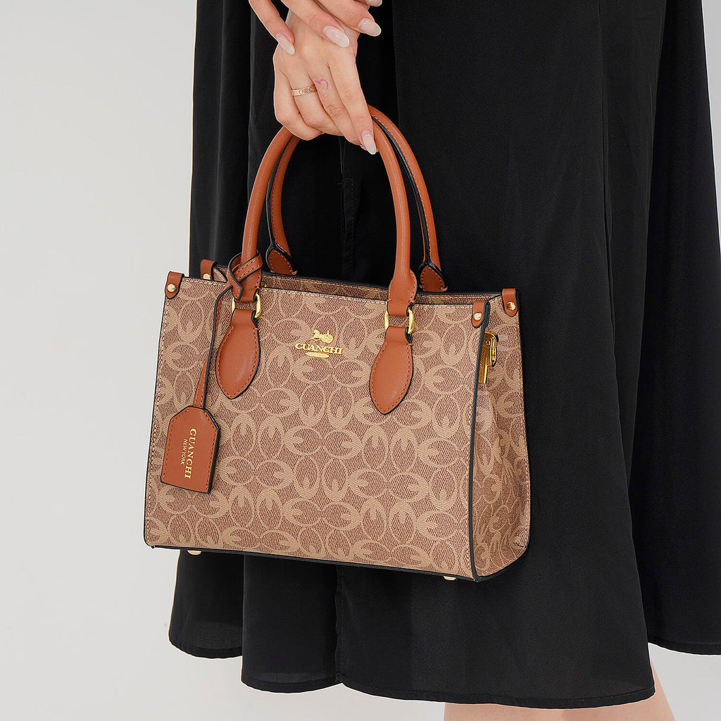 GUANCHI Crossbody Bag with Shoulder Strap - Brown