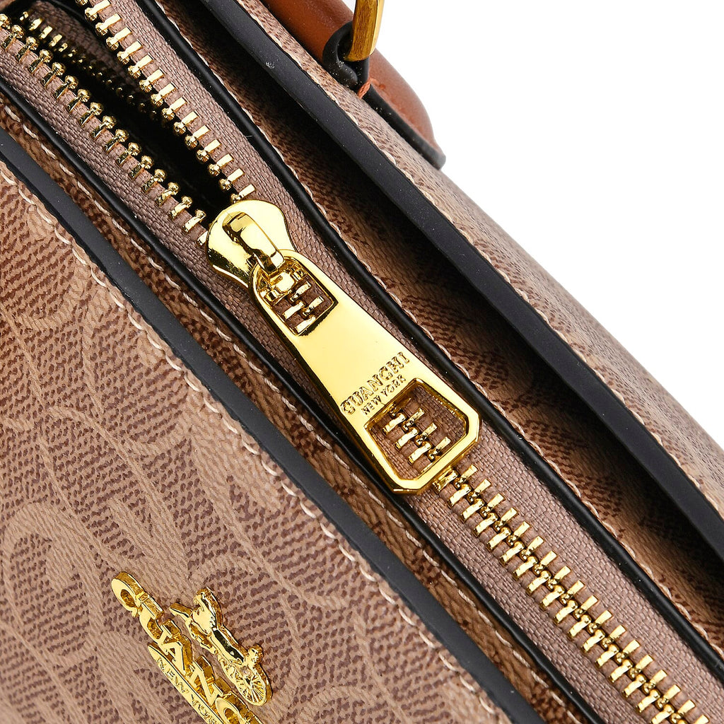 GUANCHI Crossbody Bag with Shoulder Strap - Brown