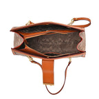 GUANCHI Shoulder Bag with Exterior Zipped Pocket - Brown