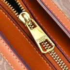 GUANCHI Shoulder Bag with Exterior Zipped Pocket - Brown