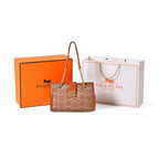 GUANCHI Shoulder Bag with Exterior Zipped Pocket - Brown