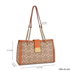 GUANCHI Shoulder Bag with Exterior Zipped Pocket - Brown