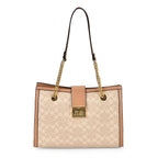 GUANCHI Shoulder Bag with Exterior Zipped Pocket - Off White