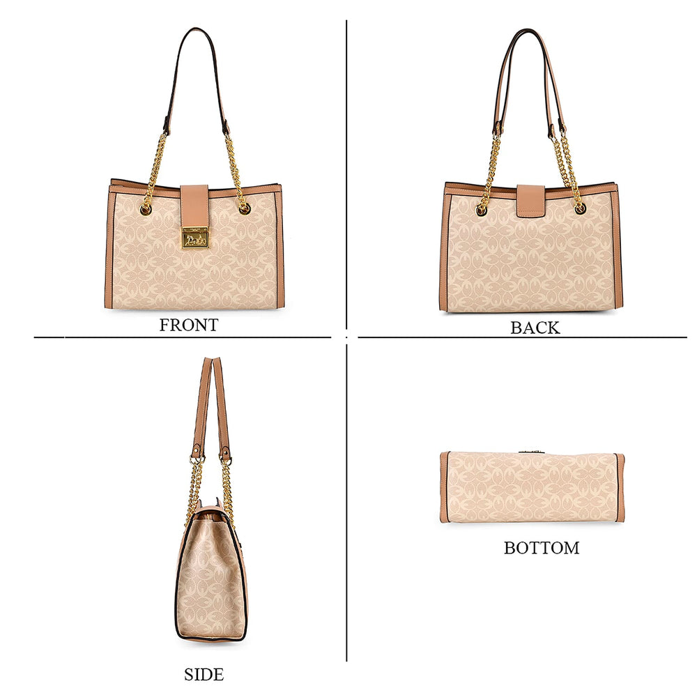 GUANCHI Shoulder Bag with Exterior Zipped Pocket - Off White