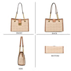 GUANCHI Shoulder Bag with Exterior Zipped Pocket - Off White