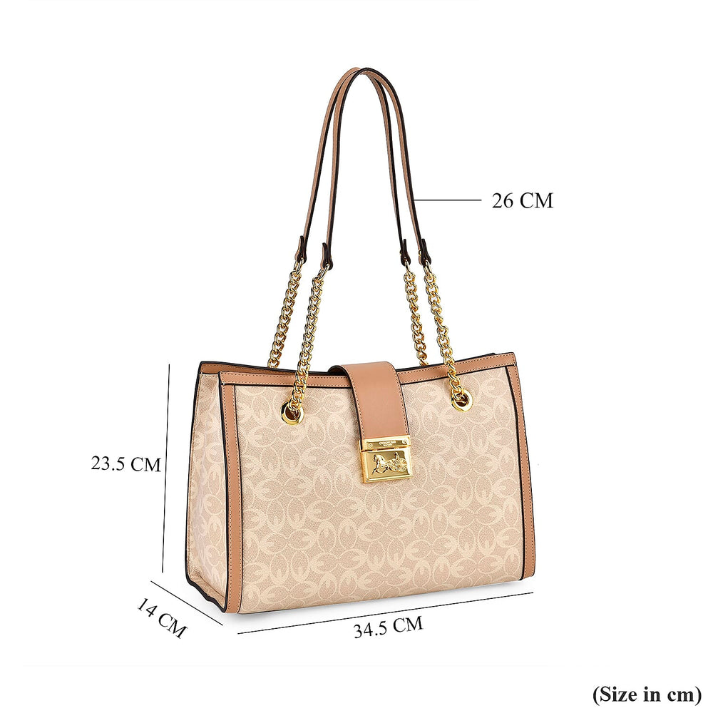 GUANCHI Shoulder Bag with Exterior Zipped Pocket - Off White
