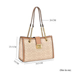 GUANCHI Shoulder Bag with Exterior Zipped Pocket - Off White