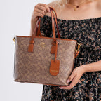 Guanchi Tote Bag with Detachable Shoulder Strap - Tan