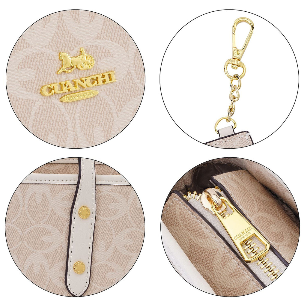 GUANCHI Tote Bag with Detachable Coin Pouch - Off White