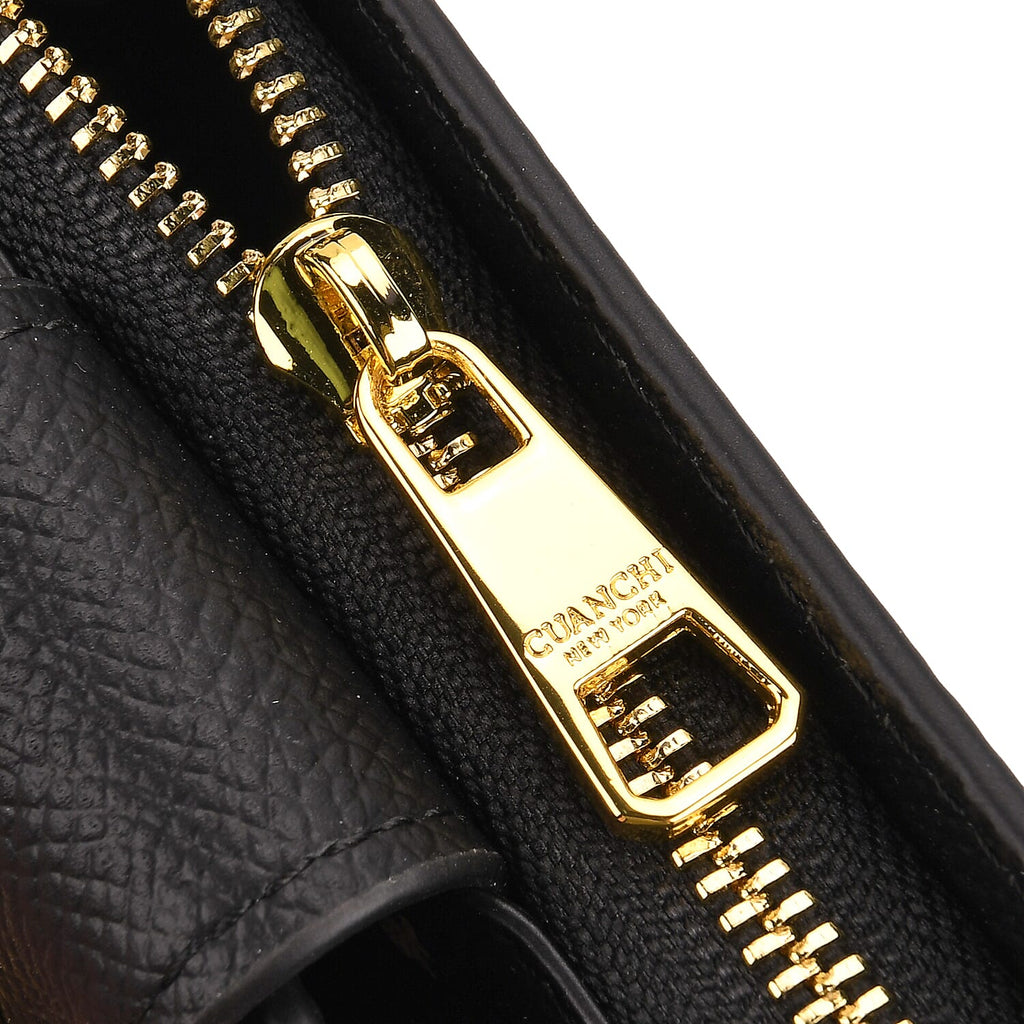 Guanchi Horse and Carriage Print Wallet - Black & Cream