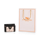 Guanchi Horse and Carriage Print Wallet - Black & Cream