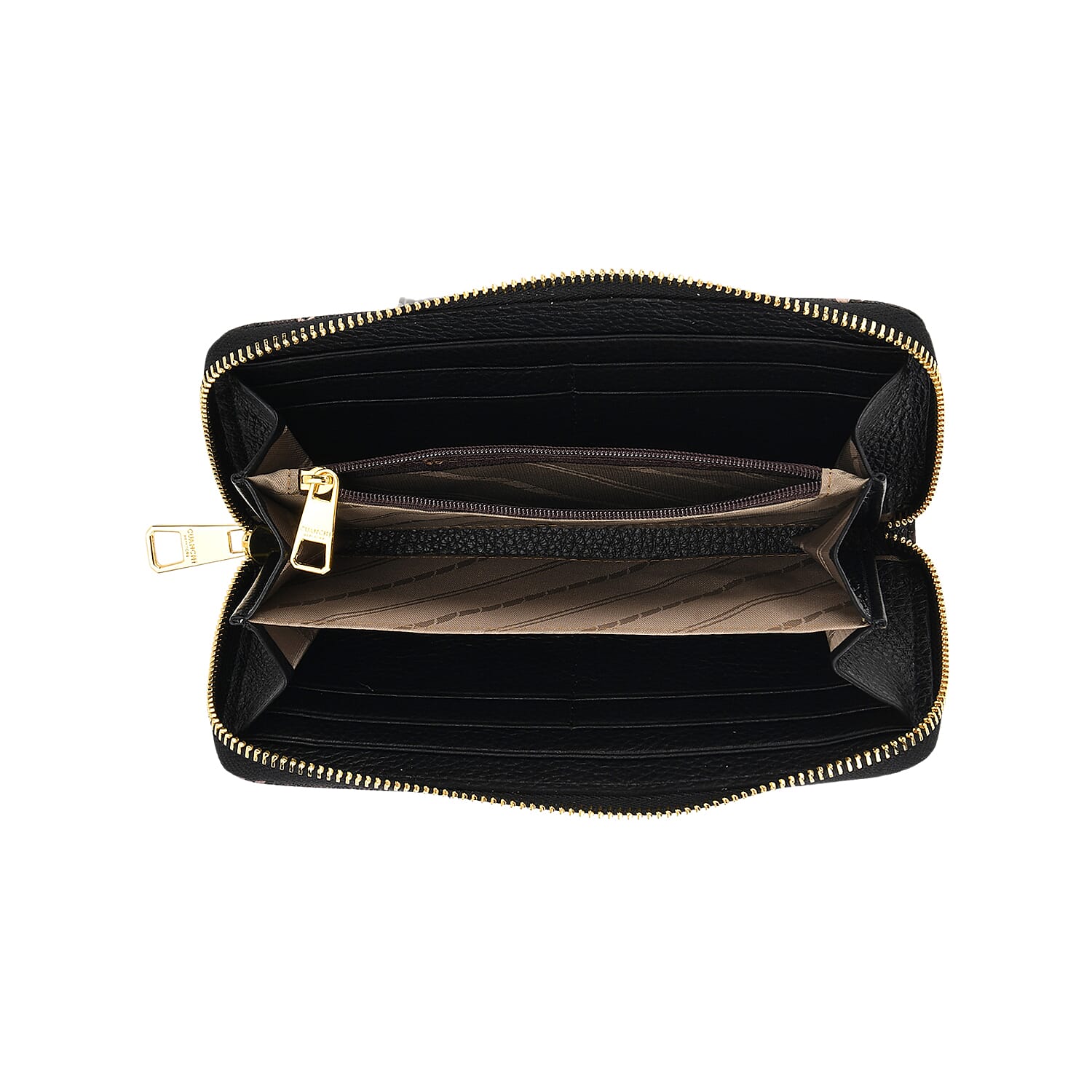 Guanchi Stylish Patterned Wallet - Black & Beige