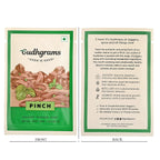 Gudhgrams PINCH BETEL LEAF - MINT A classic combination of the sharp earthiness of betel leaves and the fresh hint of mint, this flavor is indeed a no-brainer. Licorice brings the Ayurvedic upside to