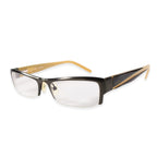 Guess Dark Green & Beige Rectangular Semi-Rimless Readers (Power 1.5)