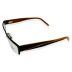 Guess Dark Green & Beige Rectangular Semi-Rimless Readers (Power 1.5)
