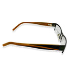 Guess Dark Green & Beige Rectangular Semi-Rimless Readers (Power 1.5)