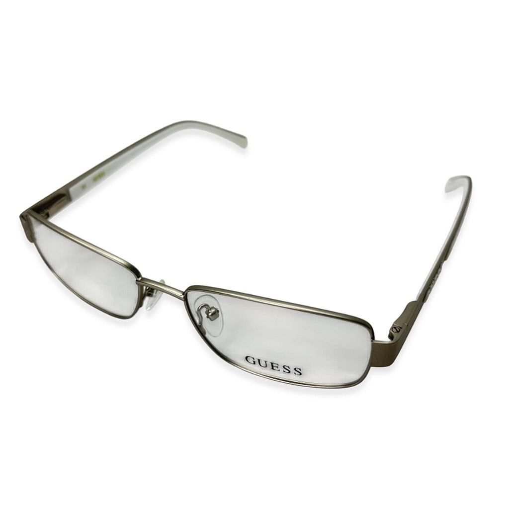 Guess Silver White Metal Rectangular Readers With Guess Logo (Power 2)